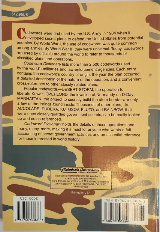 Codeword Dictionary: A Compilation of Military and Law Enforcement Codewords from 1904 to Present - Oakmont Books