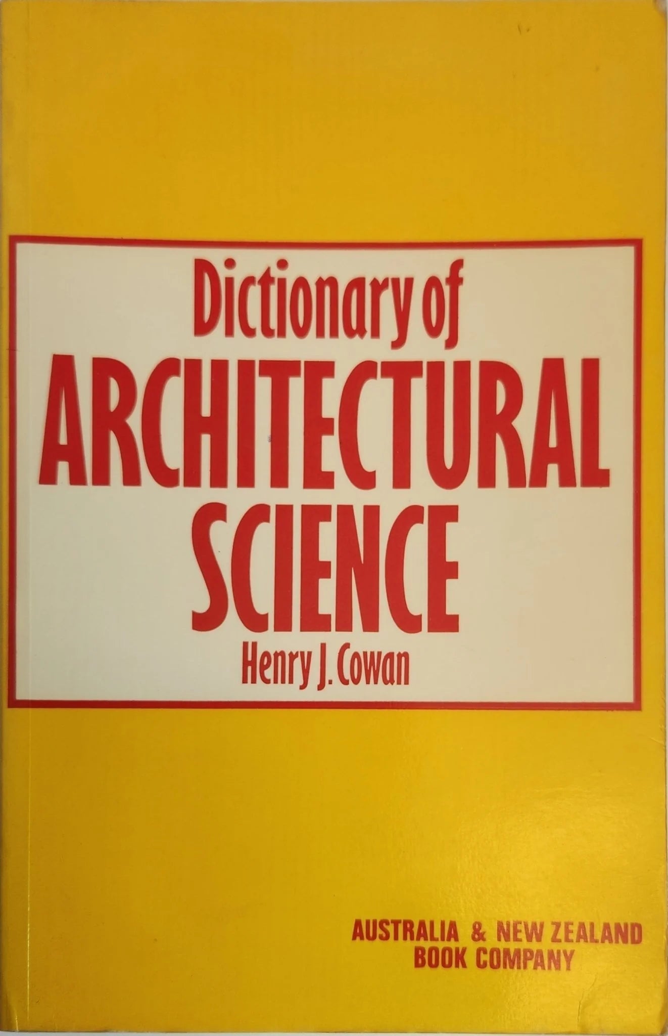 Dictionary of Architectural Science - Oakmont Books