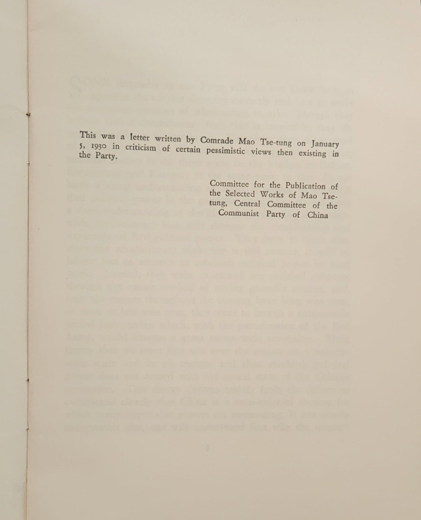 Mao Tse - Tung (Zedong) Writings (RARE) - Oakmont Books