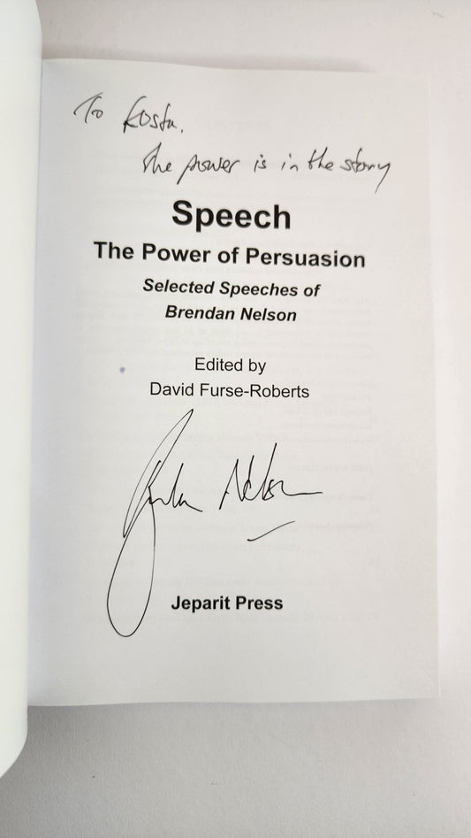 Speech: The Power of Persuasion SIGNED - Oakmont Books