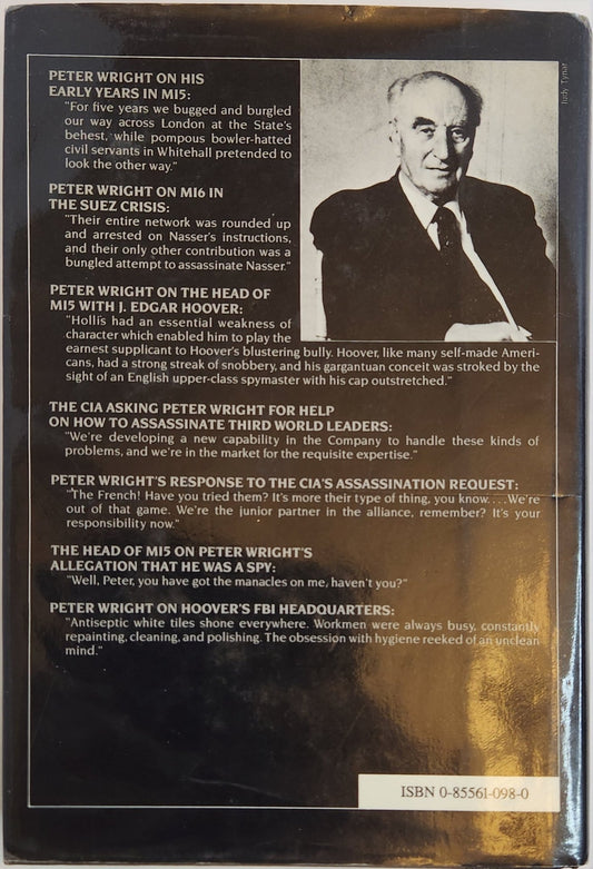 SPYCATCHER The Candid Autobiography of A Senior Intelligence Officer (1st EDITION) - My Store