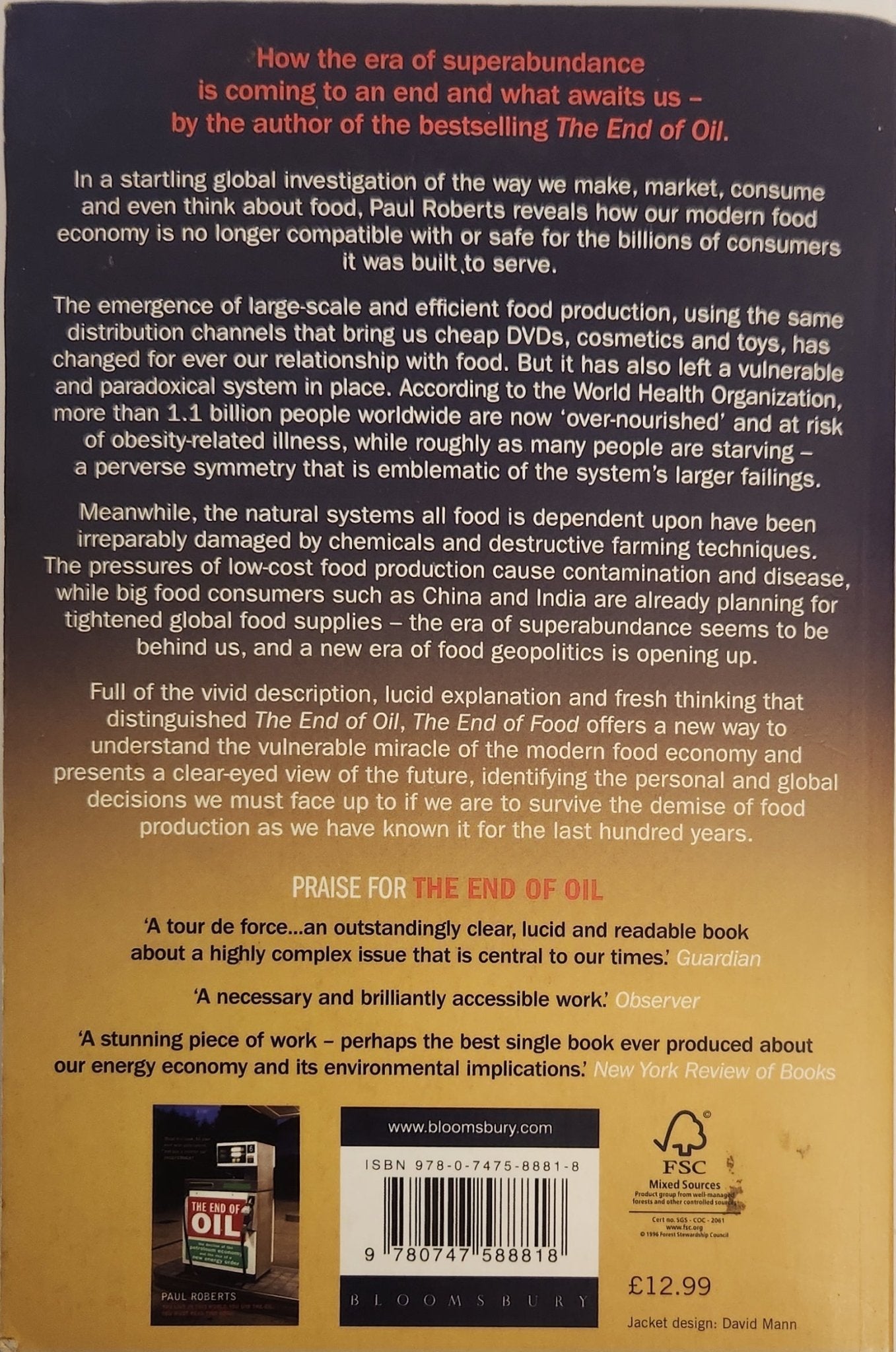 The End Of Food. The Coming Crisis in the World Food Industry - My Store