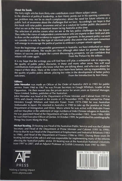 Fairness, opportunity and security: filling the policy vacuum - Oakmont Books