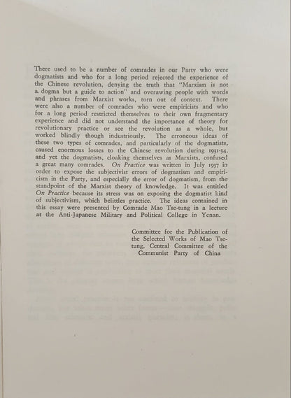 Mao Tse - Tung (Zedong) Writings (RARE) - Oakmont Books