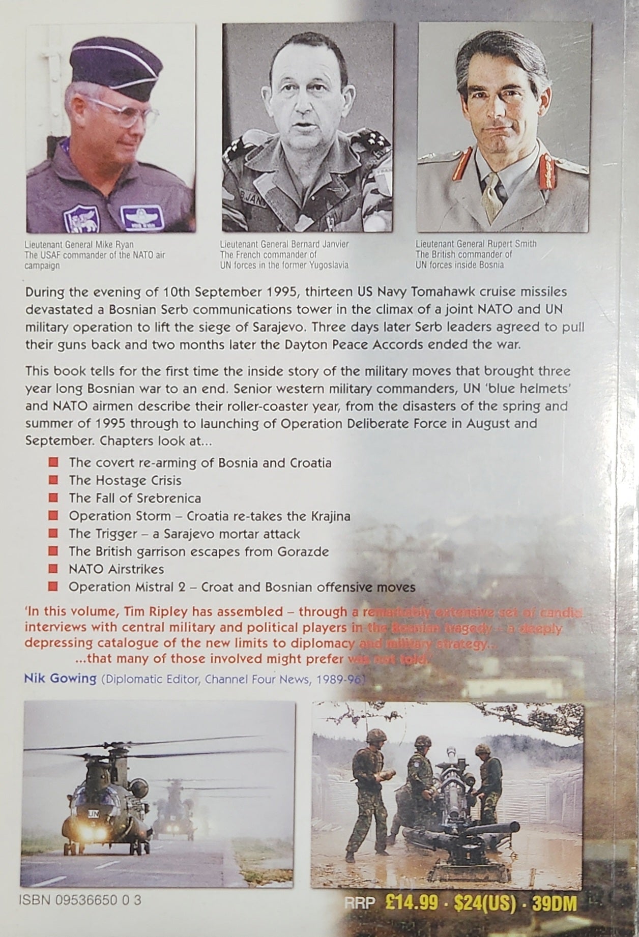 Operation Deliberate Force: The UN and NATO Campaign in Bosnia 1995 (1st EDITION) RARE - Oakmont Books