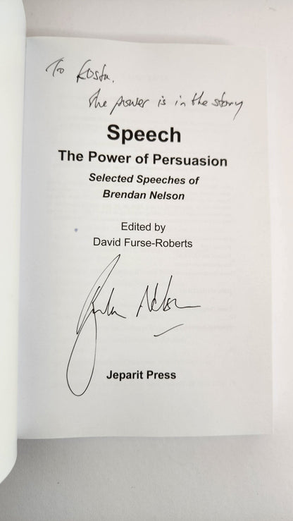 Speech: The Power of Persuasion SIGNED - Oakmont Books