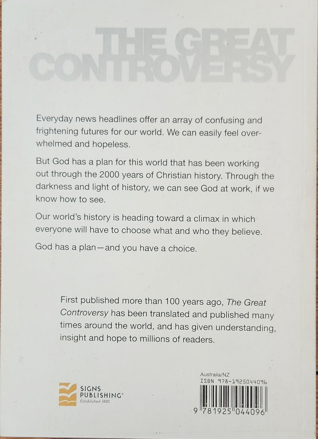 The Great Controversy - Oakmont Books