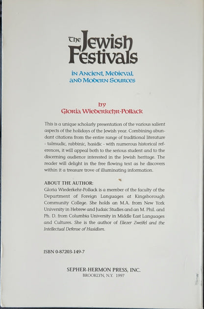 The Jewish Festivals in Ancient, Medieval and Modern Sources (EXTRMELEY RARE) - Oakmont Books