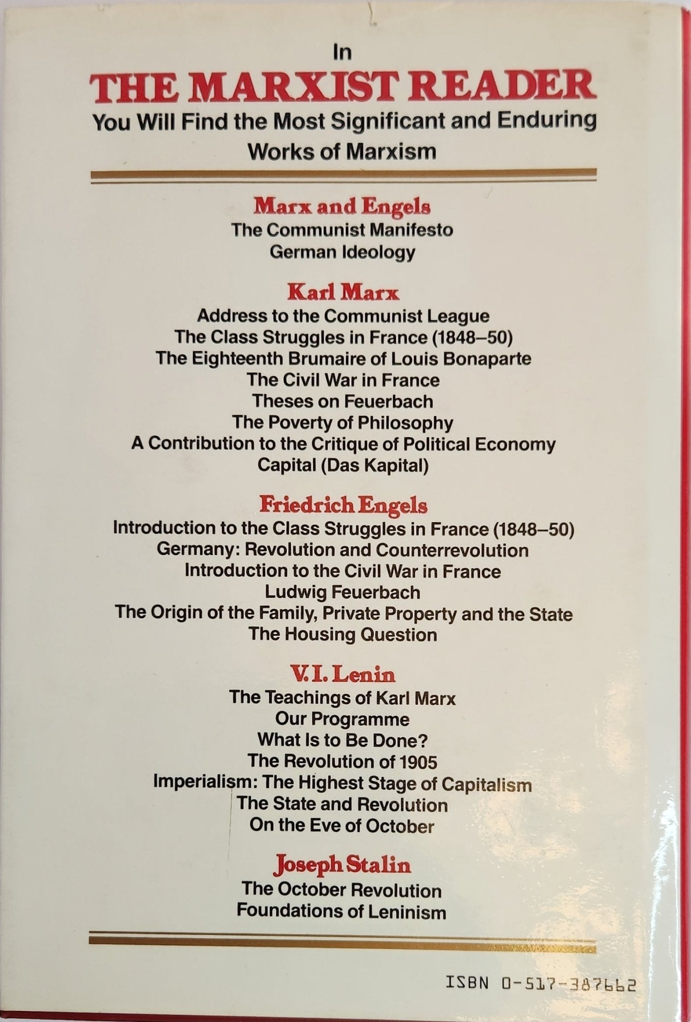 The Marxist Reader: Works that Changed the World - My Store