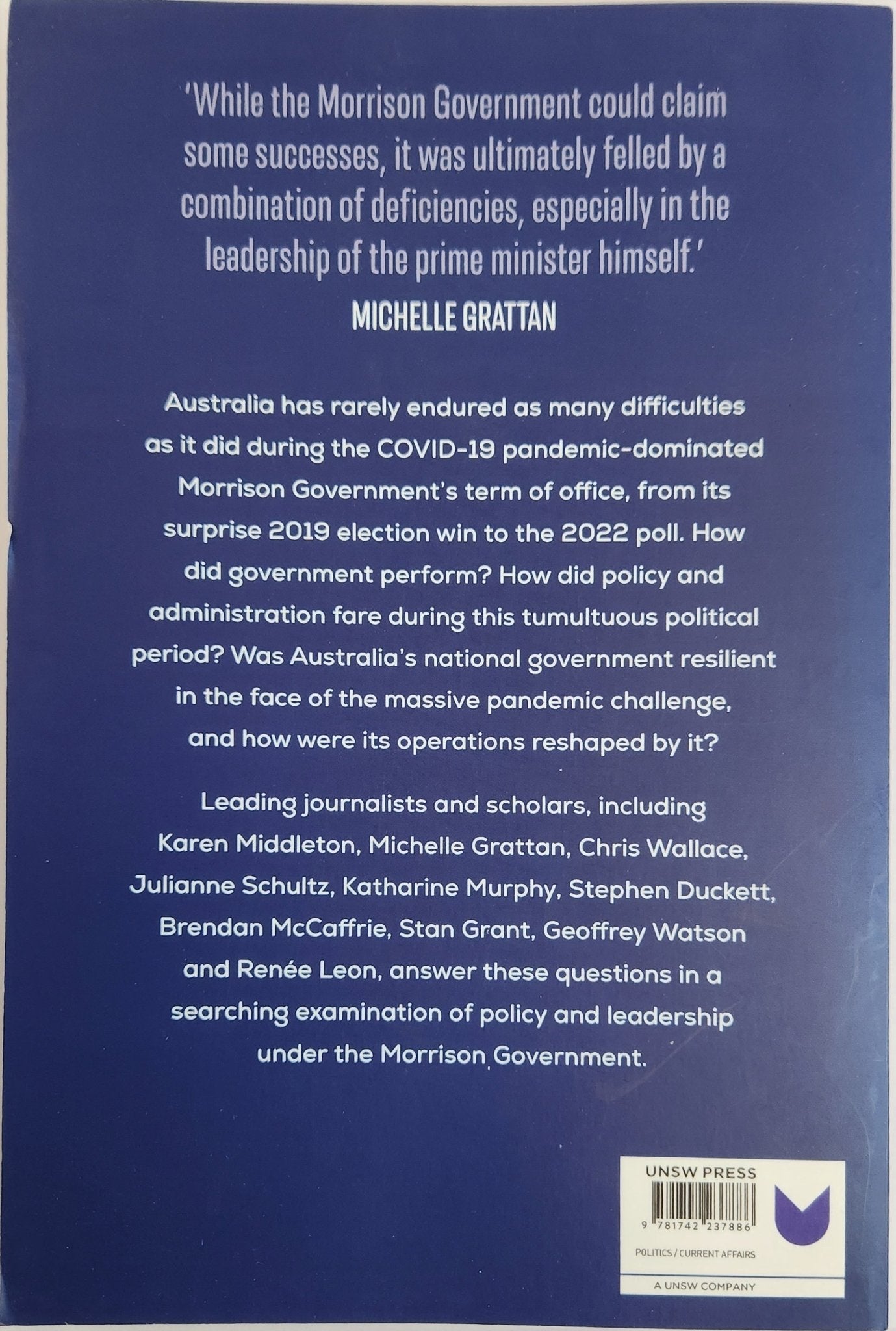 The Morrison Government: Governing through crisis, 2019 - 2022 - My Store