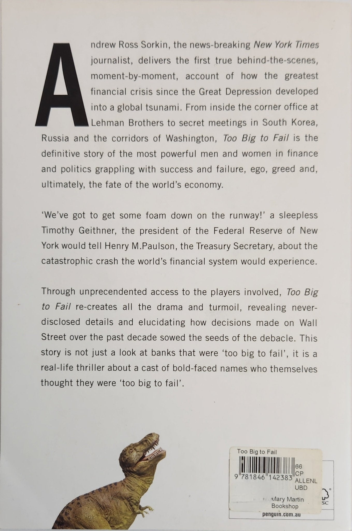 Too Big to Fail: The Inside Story of How Wall Street and Washington Fought to Save the Financial System and Themselves - My Store